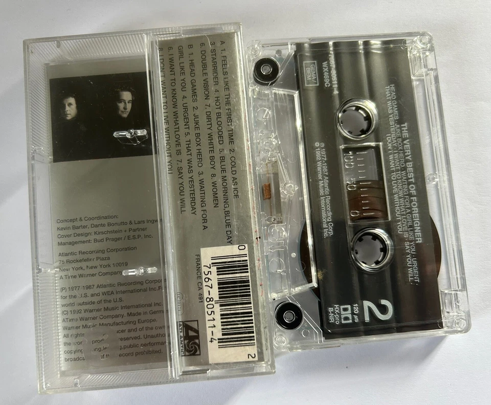 Foreigner The Very Best Of Foreigner Rock 1992 Atlantic WX 469 C Cassette Tape - Image 3 of 4