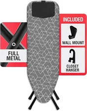 D-Crease+ Full Metal Ironing Board 48" X 13" without holder