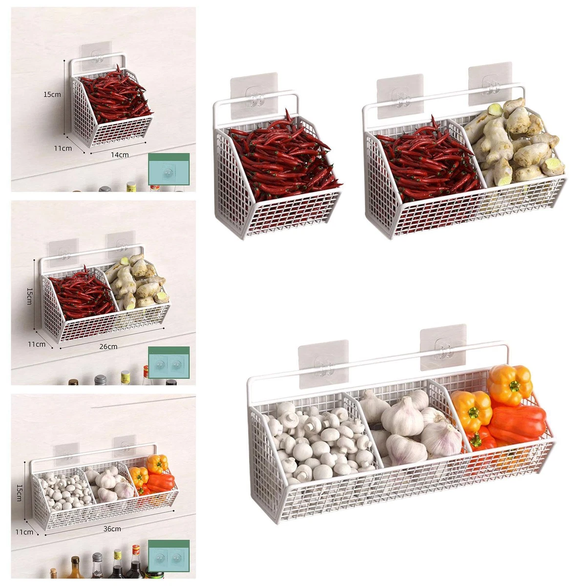 Wall mounted shop fruit storage