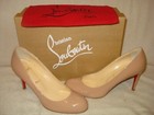100% AUTH NEW WOMEN LOUBOUTIN NEW SIMPLE 85 PATENT NUDE PUMPS/HEELS US 7.5 — photo 5