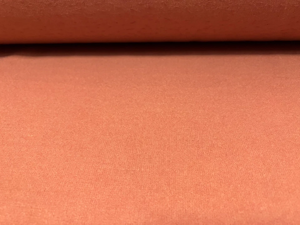 Wool Blend Flannel Brushed Coat Jacket Fabric, Per Metre - Light Terracotta - Image 3 of 3