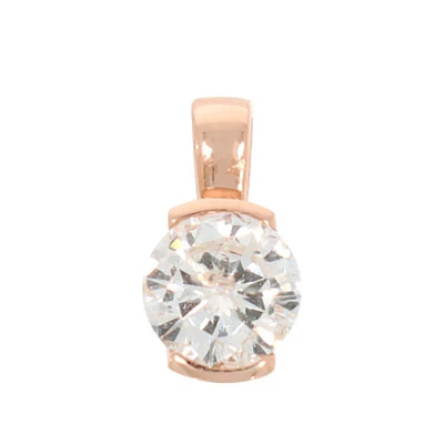 Luxxos Solitäranhänger mit Brillant ca. 0,54 ct. aus 585 Rosegold - Bild 1 von 3