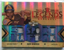 2012 Triple Threads - DAVE WINFIELD - Legends Game Jersey Patch - PADRES #d 2/3