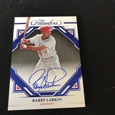 2023 Flawless Barry Larkin Sapphire Autograph Auto #15/15 Reds