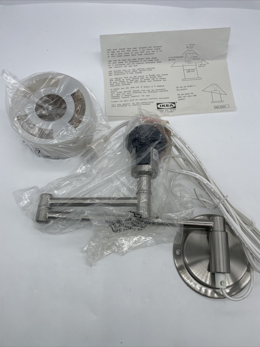 IKEA STAMMA Wall Mount Lamp Silver Chrome 900.137.72 - New Open