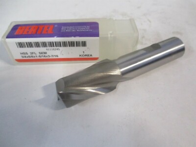 (E1030905) 3/4'' x 1-5/16'' x 5/8'' x 3-7/16'' OAL 2 Flute HSS Square End Mill 