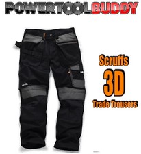 Scruffs 3D Work Trousers Trade Graphite Hard Wearing Cordura Knee Pockets B3
