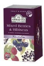 Ahmad Herbal Tea MIXED BERRIES & HIBISCUS 20 Tea Bags Gourmet Tea FRUIT & HERB