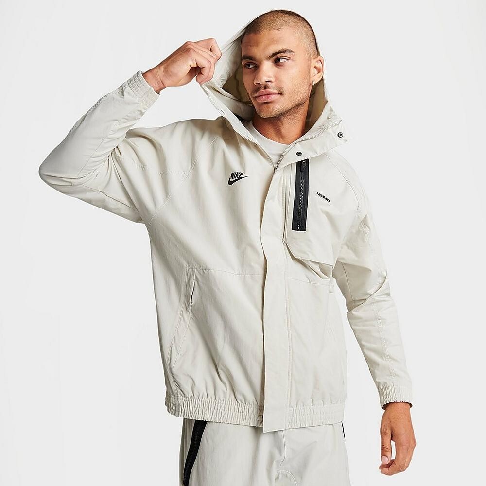 Nike Air Max Graphic Men's Woven Full Zip Size M Light Bone Nike Air Max Graphic Men's Woven Full Zip Size M Light Bone