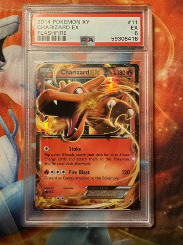 2014 Pokemon XY Flashfire Charizard EX 11 -  PSA 5 - Clean