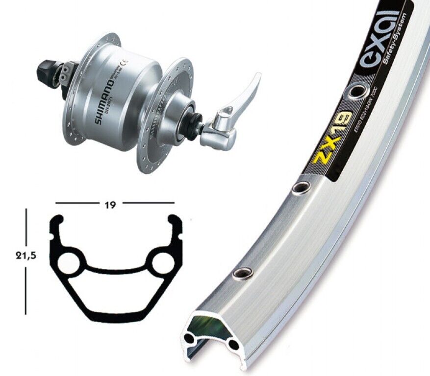 Bike-Parts 26″ Vorderrad Exal ZX 19 + Nabendynamo Shimano DH Bike-Parts 26″ Vorderrad Exal ZX 19 + Nabendynamo Shimano DH