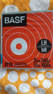 BASF DP26 Tonband, LH/HIFI , 15cm, 540m / 1800ft noch org.verpackt 1 Stck.