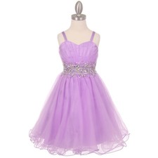 LILAC Size 4 Tulle Wired Skirt Flower Girl Dress Birthday Bridesmaid Party Prom