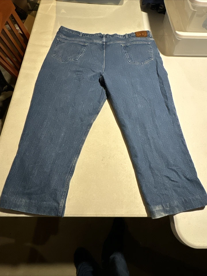 Roundtree Yorke Men's Jeans Authentic Denim Dark Stone Wash Size 50 X 30 - Image 4 of 4