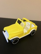 Vintage Gay Toys Yellow JEEP w/ Roll Bar Cage - made in usa
