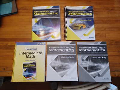 Abeka Intermediate Mathmatics student And Answers kit (5pc) text, quiz, keys