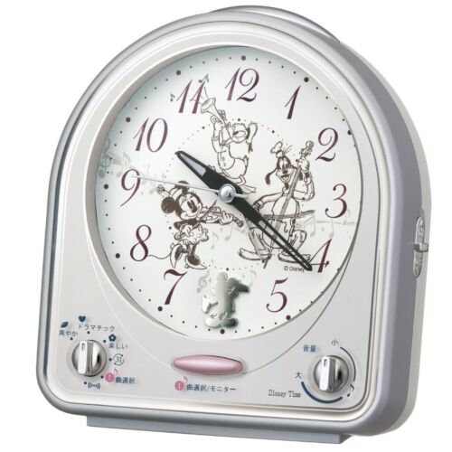 SEIKO Disney Melody Clock FD464S Color Silverese Model 