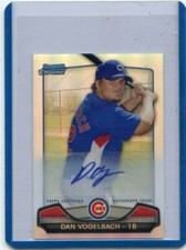 2013 BOWMAN CHROME #RTR-DV DAN VOGELBACH AUTO MINI REFRACTOR RC #14/25 111621