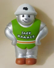 VTG JACK HAMMER Worker Workman Hard Hat Safety Vest Stress Relief Squeezable