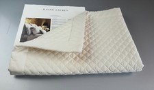  130 RALPH LAUREN WYATT ONE STANDARD QUILTED SHAM  CREAM  