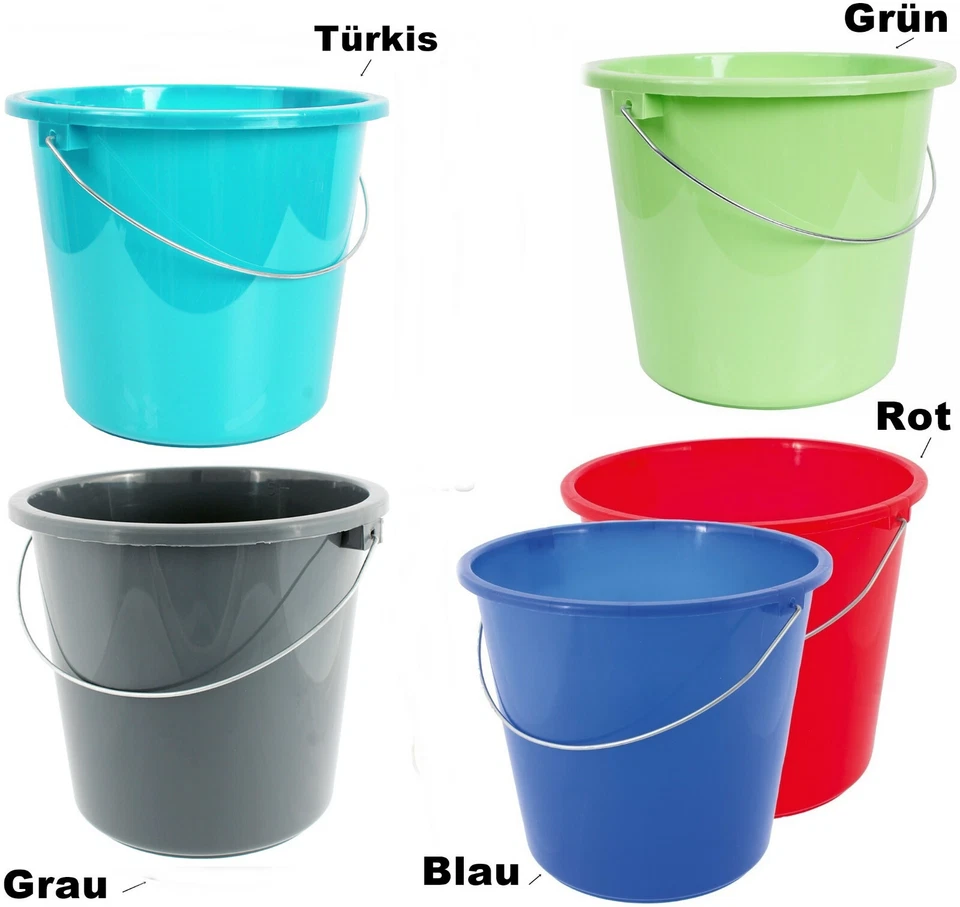 10 oder 5 Liter Eimer Putzeimer Plastik Kunststoff Wassereimer Lebensmittelecht - Bild 2 von 2