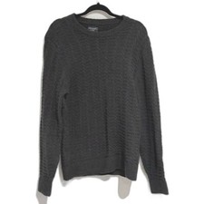 Abercrombie Mens M Sweater Grey Brown Geometric Preppy Date Night Business