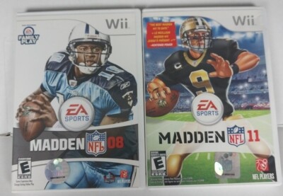 Wii Madden Football Game Lot, Madden 08 and Madden 11 All Play FS Favre ...