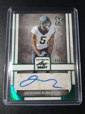 Jaquarii Roberson - Leaf Ultimate Draft 2022 - Rams - Auto - Green - RC - /35