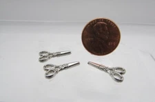 Dollhouse Miniature Metal Embroidery Scissors Set of 3 IM65541