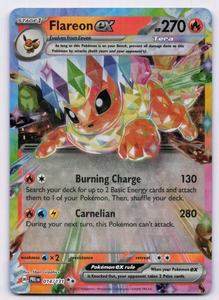 Flareon ex 014/131 Double Rare Sv: Prismatic Evolutions Holo NM