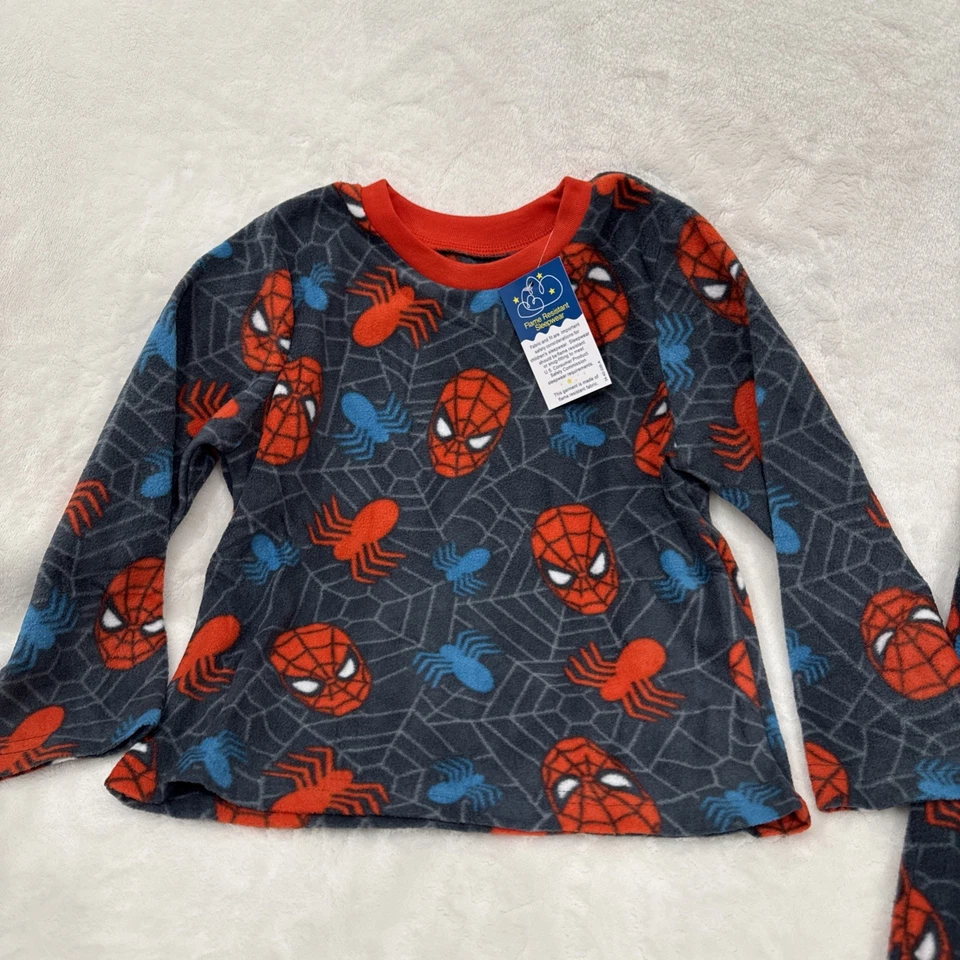 Juego de 2 pijamas para niños Marvel Spiderman pantalones ignífugos 4T Foto 2 de 4