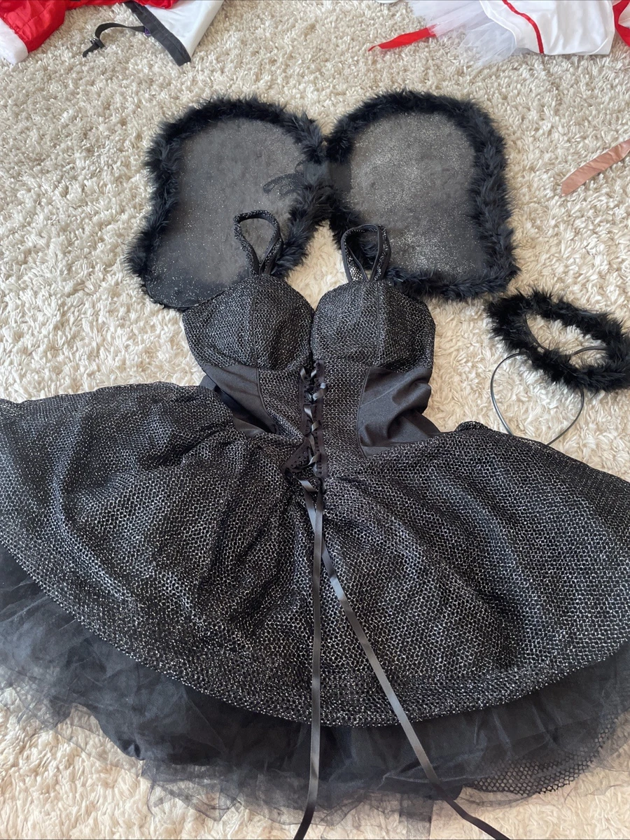 ann angel black dress - Ann summers dark angel fancy dress costume ,
