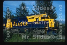 Original Slide ARR Alaska RR GP49 2802 Palmer AK 1984