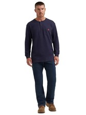 Wrangler 112375079 - RIGGS Workwear Relaxed Henley - Navy