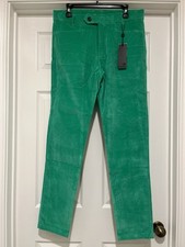 Greyson mens Corduroy Trouser Golf Pants size 32x32 Bright Serpentine Green