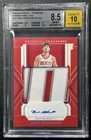 REED SHEPPARD BGS 8.5 2024 NATIONAL TREASURES #141 ROOKIE PATCH AUTO INT RED 7/8