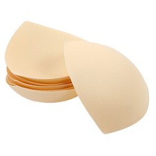 3 Pair Durable Removable Bra Inserts Pads Lift and Shape Beige Bra Liners
