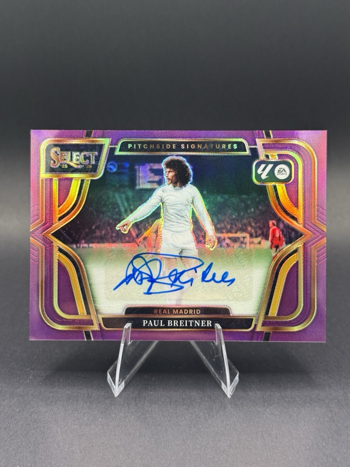 2025-26 panini Select La Liga Auto Purple /25 Paul Breitner Real Madrid 