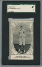 1922 W573 HERMAN PILLETTE Detroit Tigers - Strip Card - SGC 3