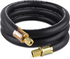 1/2'' ID Vacuum Refrigerant Hose, High Flow Black HVAC Vacuum Pump Hose with 3/8