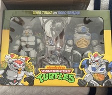 NECA TMNT Robo Tokka & Robo Rahzar Action Figure 2 Pack . New