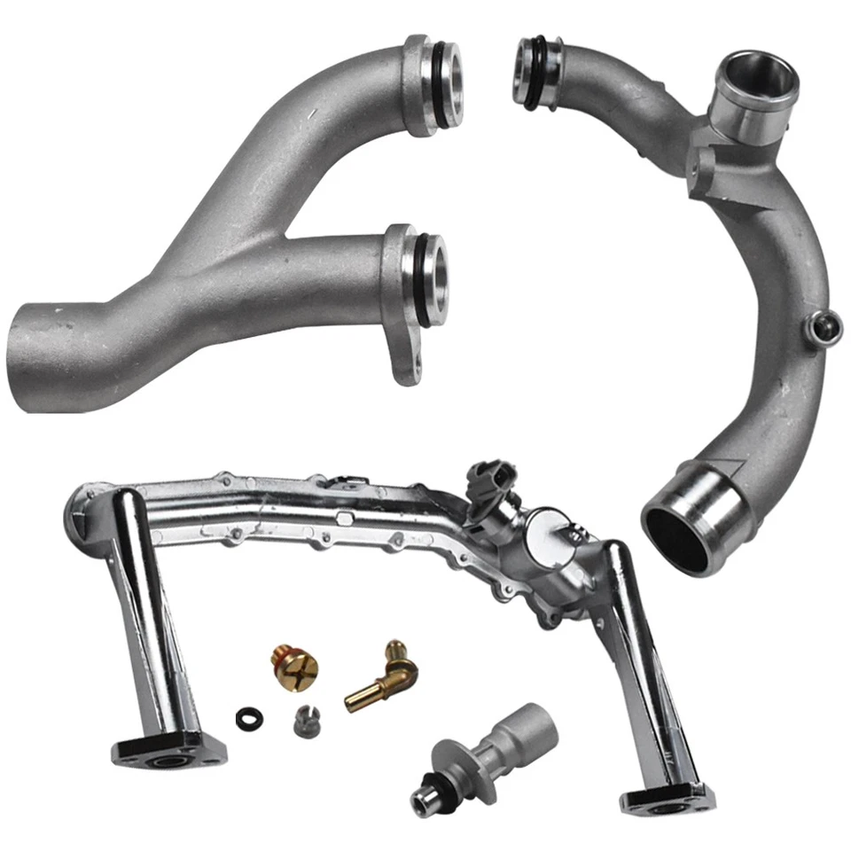 Upgraded Coolant Water Pump Pipe System Kit For Jaguar XF XJ Land Rover LR4 3.0L - Image 3 of 4