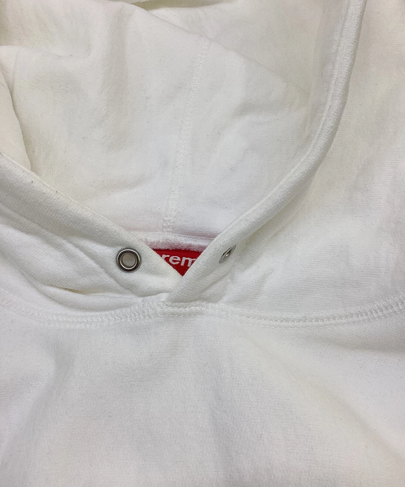 Felpa con cappuccio SUPREME Small Box Taglia:S Bianca Uomo