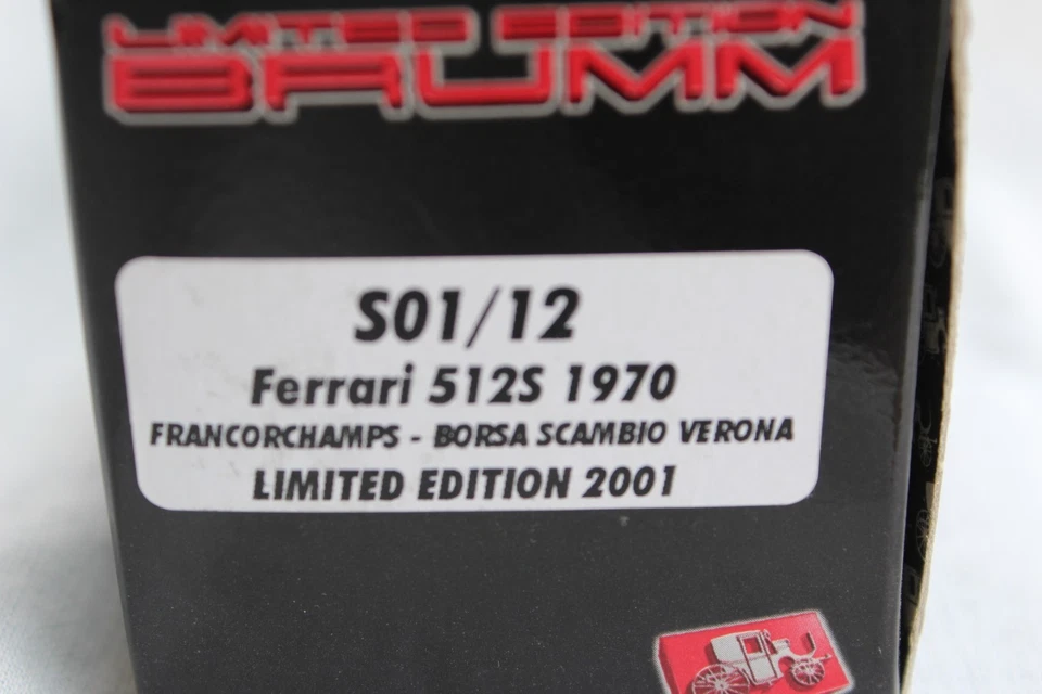 Brumm, Ferrari 512S Ecurie Francorchamps 1970, 1/43, limited edition Borsa Scamb - Immagine 4 di 4