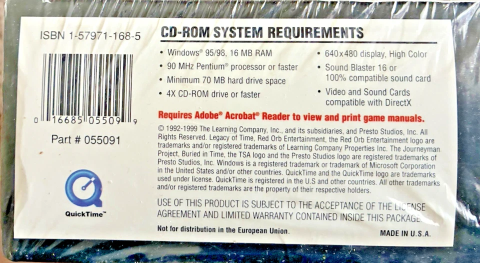 The Journeyman Project Trilogy PC CD-ROM Big Box Brand New - Image 3 of 3