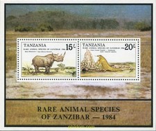 Tanzania 1984 Rare Animals Species, Wild Life MNH