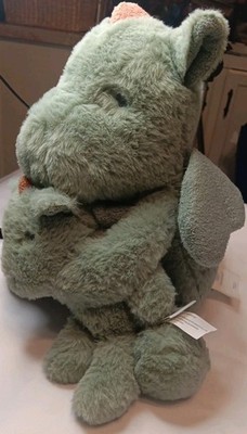 Cloud Island Plush Dragons 11'' Mom 7'' Baby Rattle Green Brown Target 2024