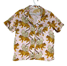 Printfresh Bagheera Pink Leopard Pajama Top Size M Organic Cotton