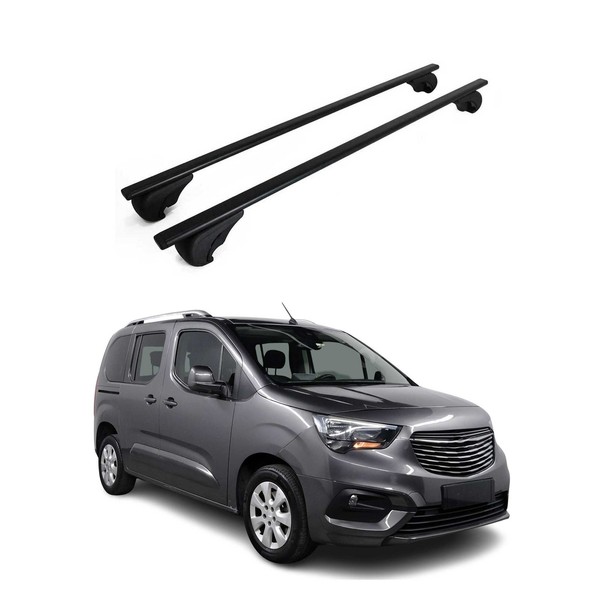 DachträGer GrundträGer FüR Opel Combo E 2019-2026 Stahl Schwarz 2Tlg-image
