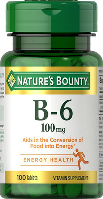 Nature'S Bounty Vitamin B6 100Mg Tablets - Supports Energy Metabolism & Nervous